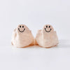Chaussettes beige en coton à languette Happy à motif smiley pour femme | Chaussettes douces et respirantes | Un cadeau parfait pour les femmes de tous âges | Disponibles à un prix abordable.