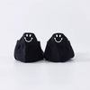 Chaussettes noir en coton à languette Happy à motif smiley pour femme | Chaussettes douces et respirantes | Un cadeau parfait pour les femmes de tous âges | Disponibles à un prix abordable.