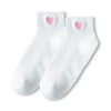 Chaussettes blanches en coton à motif cœur rouge pour femme | Chaussettes élégantes et confortables | Un cadeau parfait pour les femmes | Disponibles en plusieurs couleurs.