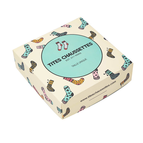 Boite cadeau pour chaussettes format carré (grand modèle)