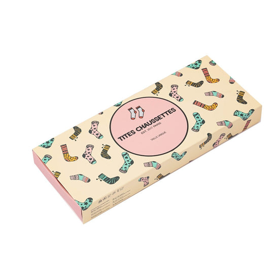 Boite cadeau pour chaussettes format rectangulaire (grand modèle)