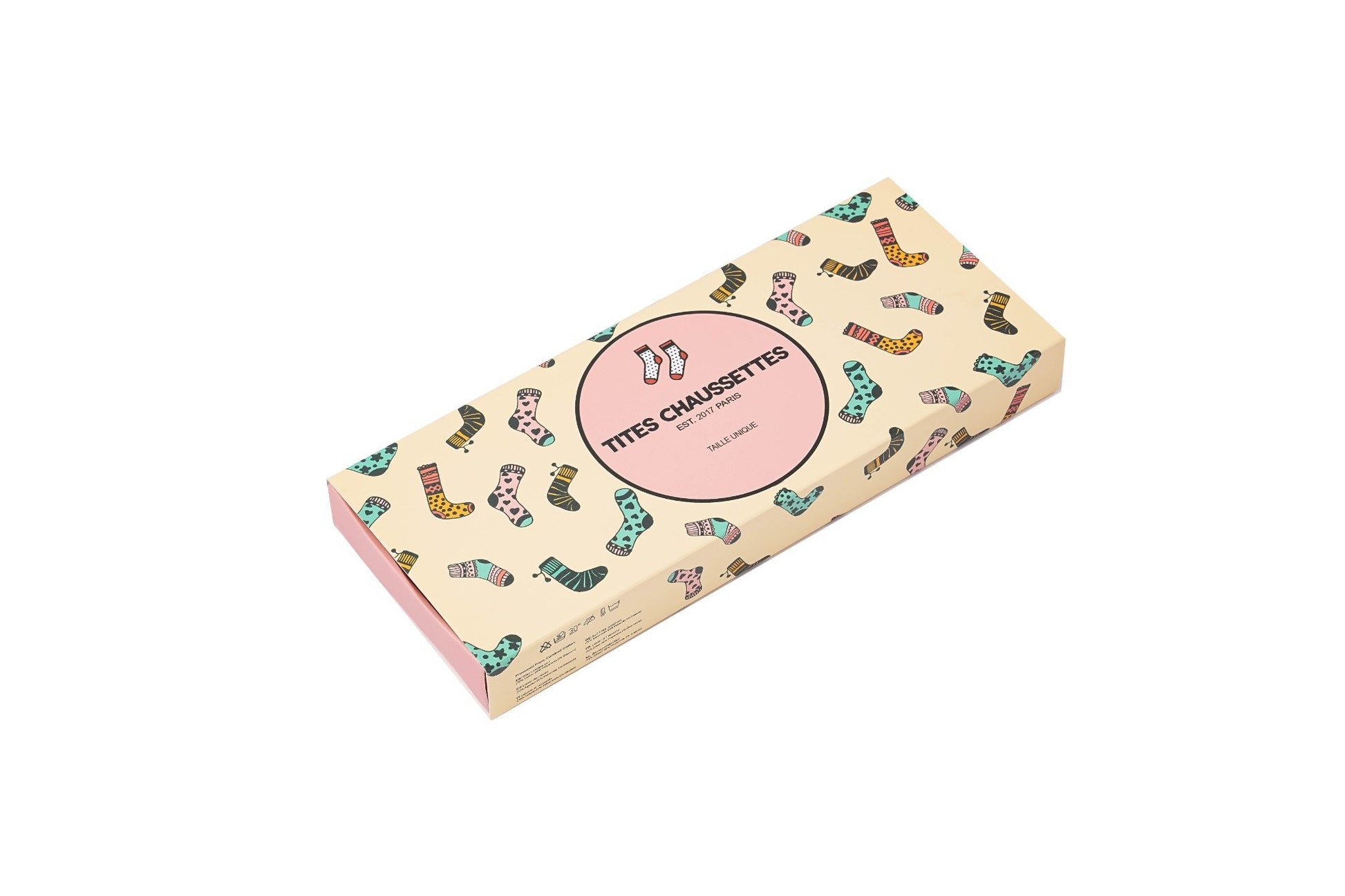 Boite cadeau pour chaussettes format rectangulaire (grand modèle)