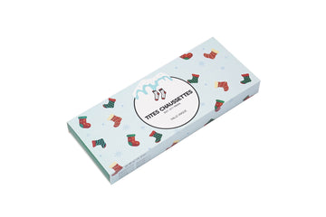 Boite cadeau pour chaussettes motif noël
