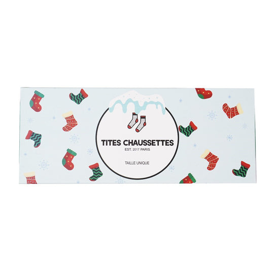 Boite cadeau pour chaussettes motif noël