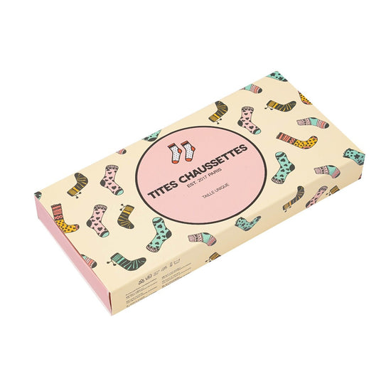 Boite cadeau pour chaussettes format rectangulaire (petit modèle)