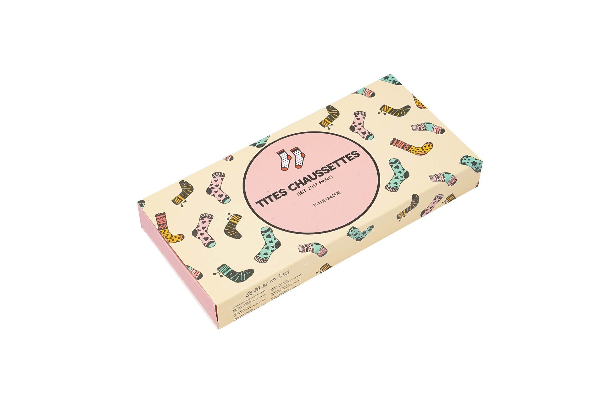 Boite cadeau pour chaussettes format rectangulaire (petit modèle)