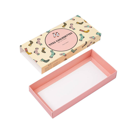 Boite cadeau pour chaussettes format rectangulaire (petit modèle)