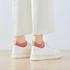 Chaussettes rose en coton à languette cœur doré pour femme