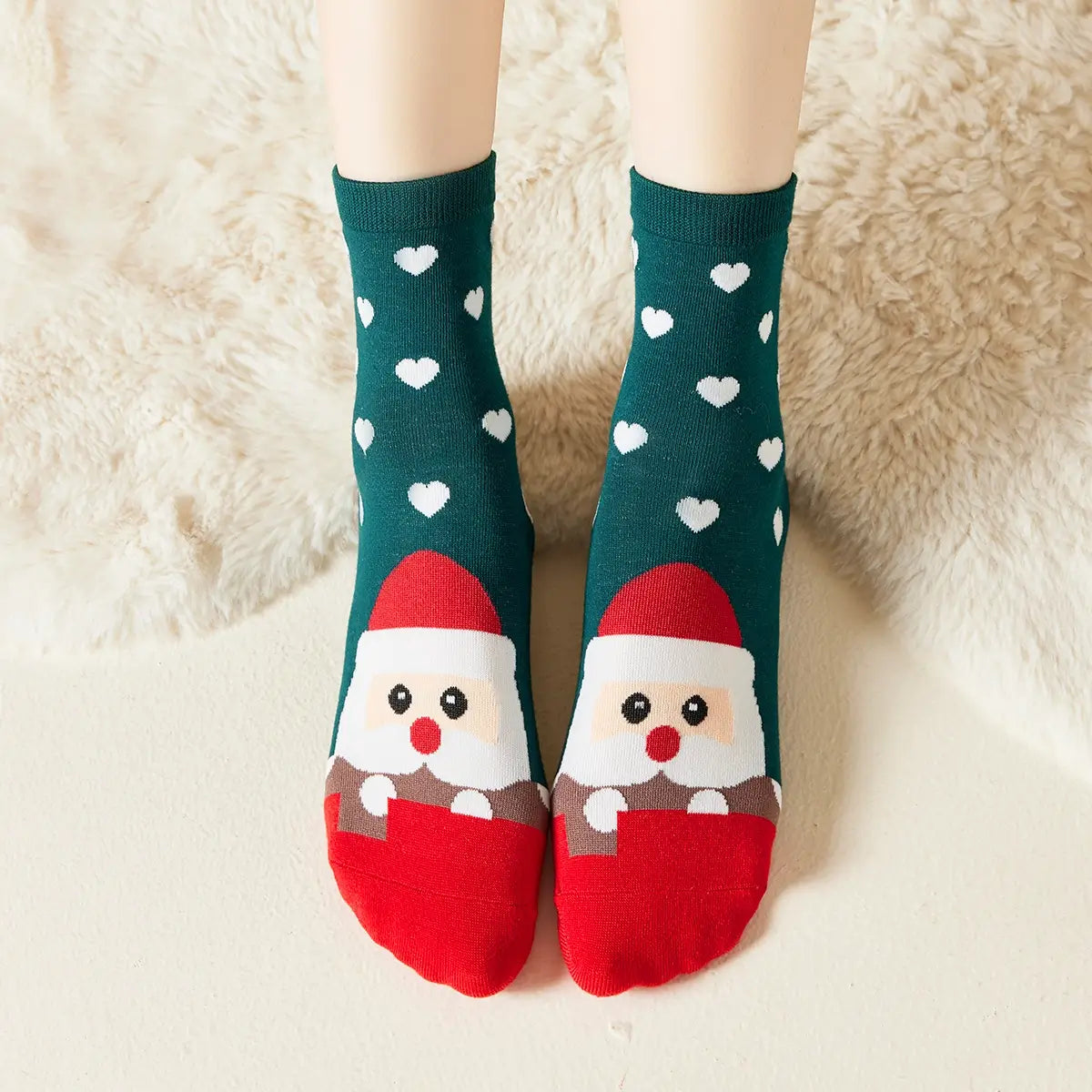 Chaussettes Hautes Cœur Noël Titeschaussettes