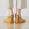 Chaussettes jaune en coton à languette lapin pour femme | Chaussettes confortables et élégantes | Idéales pour le quotidien ou les occasions spéciales | Disponibles en plusieurs couleurs