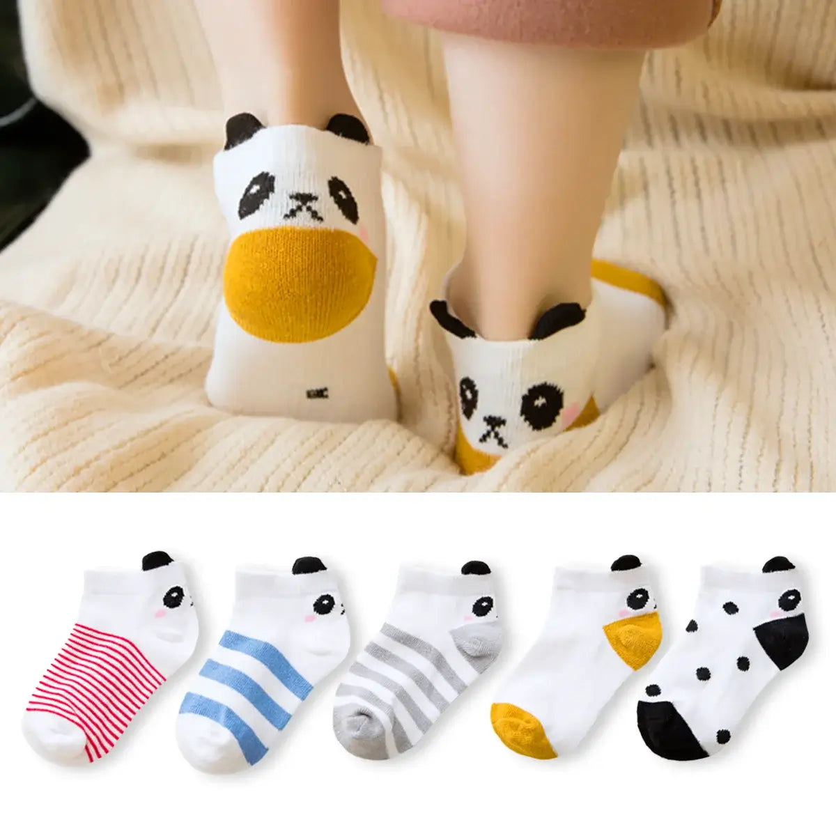 Chaussettes Enfant Lot De 3 Paires - Uni Couleur - 75% Coton Confort