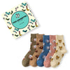 Lot de chaussettes hautes motif tête de chien Shiba, Spitz, Caniche, Bichon, Dalmatien. Coloris beige, rose, bleu, marron clair, vert kaki.