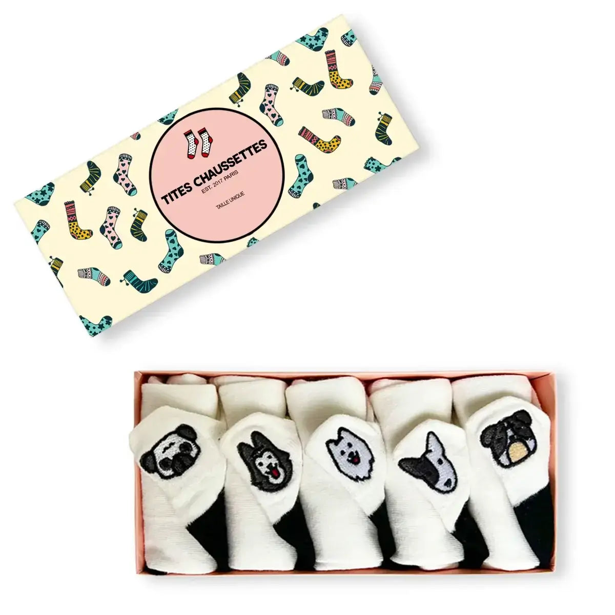 Chaussettes en coton à languette chien pour femme | Chaussettes confortables et élégantes | Idéales pour le quotidien ou les occasions spéciales