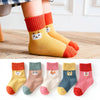 Lot de chaussettes enfants longues en coton avec des animaux brodés dessus | Chaussettes confortables et élégantes | Idéales pour les enfants | Disponibles en plusieurs couleurs et tailles