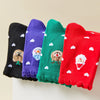 Christmas Heart & Ruffle Socks