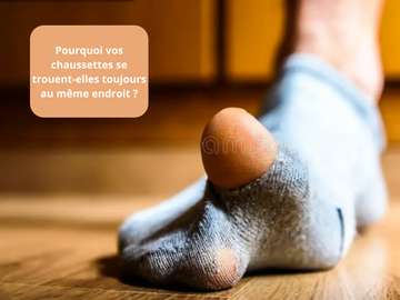 chaussette avec trou dans le gros orteil 