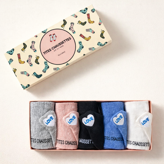 Lot de 5 Chaussettes Languette Love