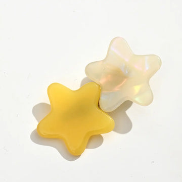 Barrettes étoile jaune