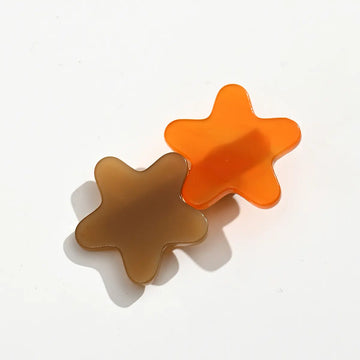 Barrettes étoile orange