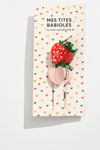 Lot de 2 barrettes fraise pêche