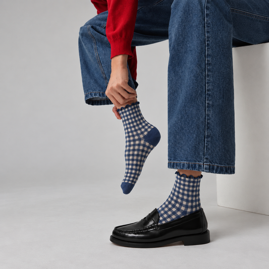 Chaussettes Mi-haute Vichy et Feston