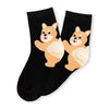 Chaussettes noir adultes en coton représentant un chien sur le talon de la chaussette | Chaussettes douces et respirantes | Un excellent choix pour les adultes qui aiment les animaux