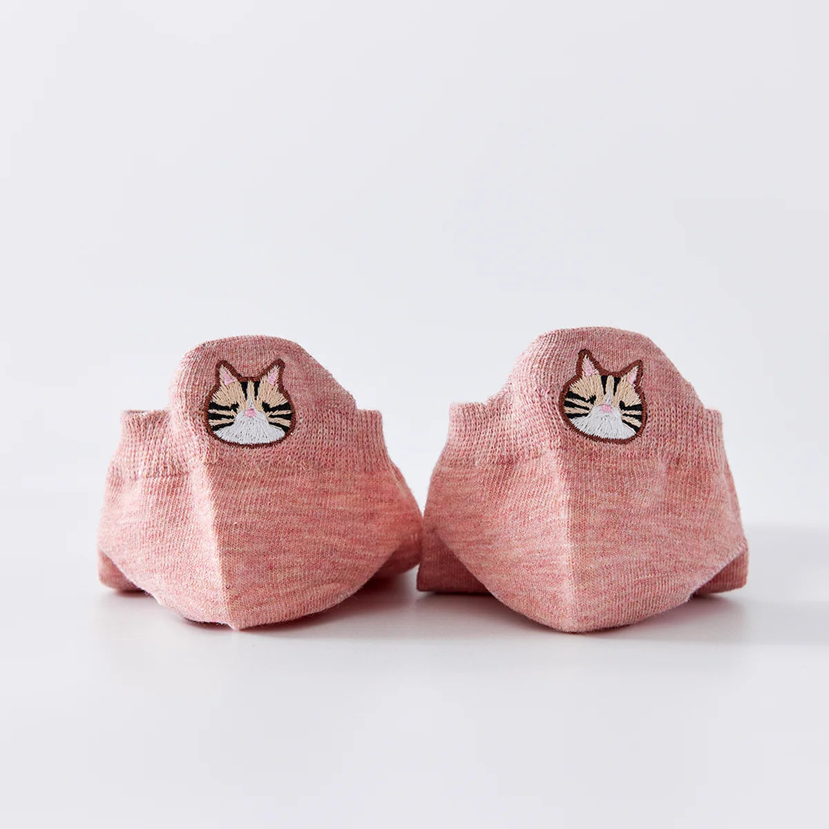 Chaussettes roses en coton à languette chat pour femme | Chaussettes confortables et élégantes | Idéales pour le quotidien ou les occasions spéciales | Disponibles en plusieurs couleurs et tailles