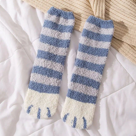 Chaussettes hiver longues en coton à motif patte de chats pour femmes | Chaussettes douces et confortables | Fabriquées à partir de matériaux de haute qualité | Un cadeau parfait pour les femmes de tous âges | Disponibles en différentes tailles et couleurs
