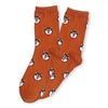 Chaussettes adultes en coton marron avec des têtes de husky dessus | Chaussettes douces et respirantes | Un excellent choix pour les adultes qui aiment les dalmatiens |