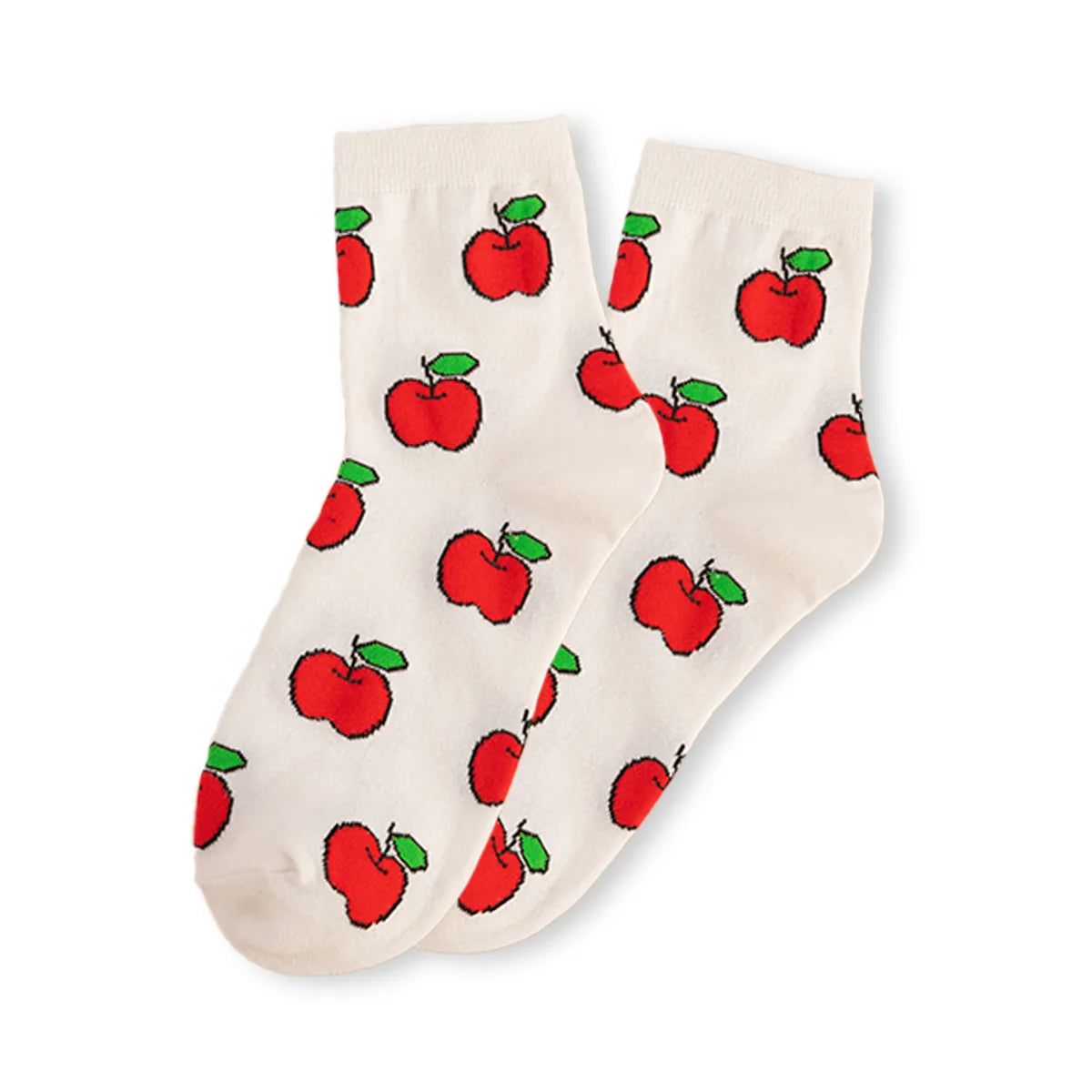Chaussettes pommes longues en coton à motif fruit pour adultes | Chaussettes douces et confortables | Fabriquées à partir de matériaux de haute qualité | Un cadeau parfait pour les hommes et les femmes de tous âges