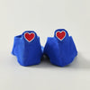 Chaussettes bleu en coton à languette cœur rouge pour femme | Chaussettes douces et respirantes | Fabriquées à partir de matériaux de haute qualité | Un cadeau parfait pour les femmes de tous âges