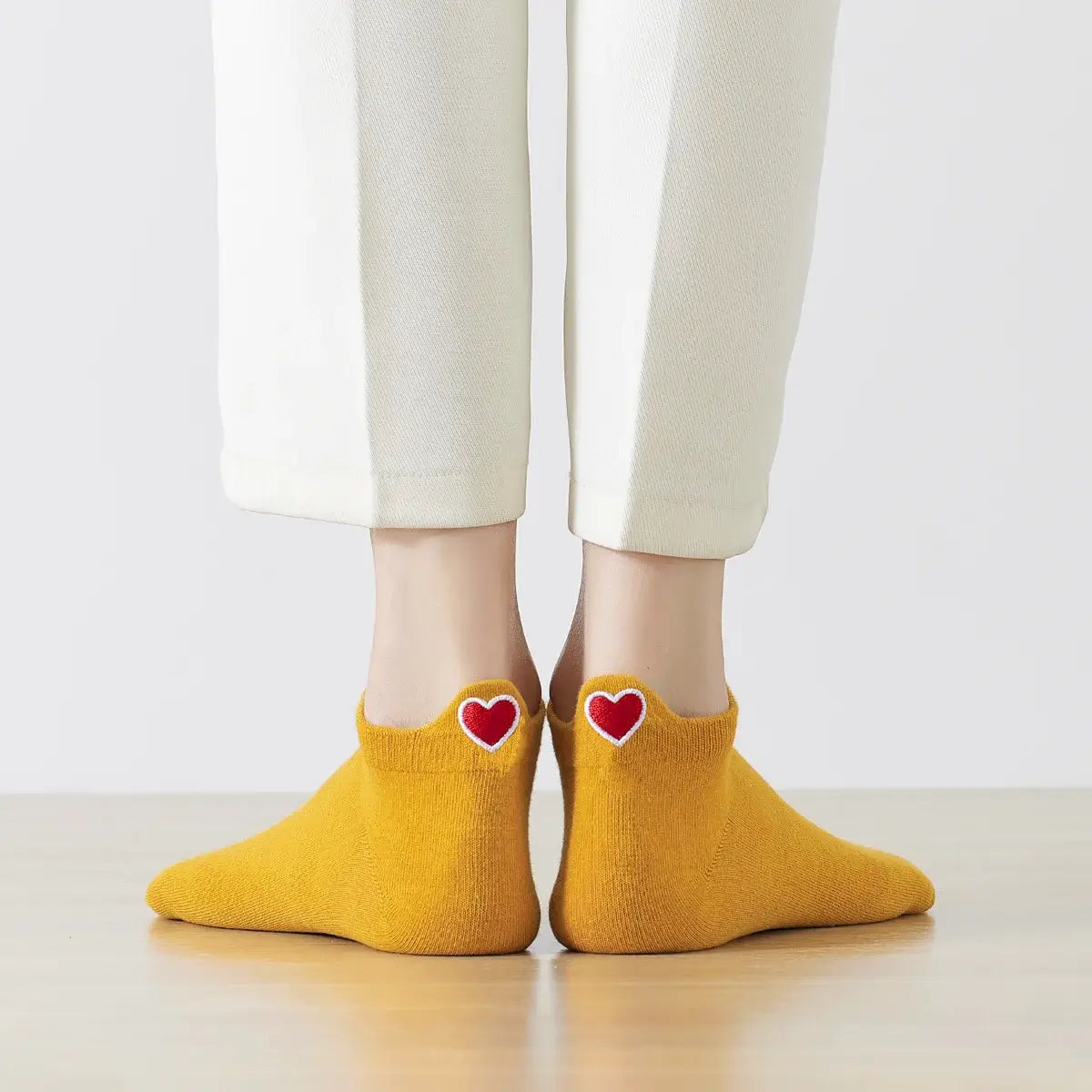 Chaussettes Languette Coup de Coeur Jaune 35 42
