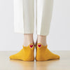 Chaussettes jaunes en coton à languette cœur rouge pour femme | Chaussettes douces et respirantes | Fabriquées à partir de matériaux de haute qualité | Un cadeau parfait pour les femmes de tous âges