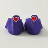 Chaussettes violettes en coton à languette cœur rouge pour femme | Chaussettes douces et respirantes | Fabriquées à partir de matériaux de haute qualité | Un cadeau parfait pour les femmes de tous âges