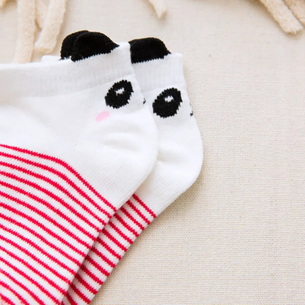 Chaussettes Languette Panda - Fantaisie et Colorée