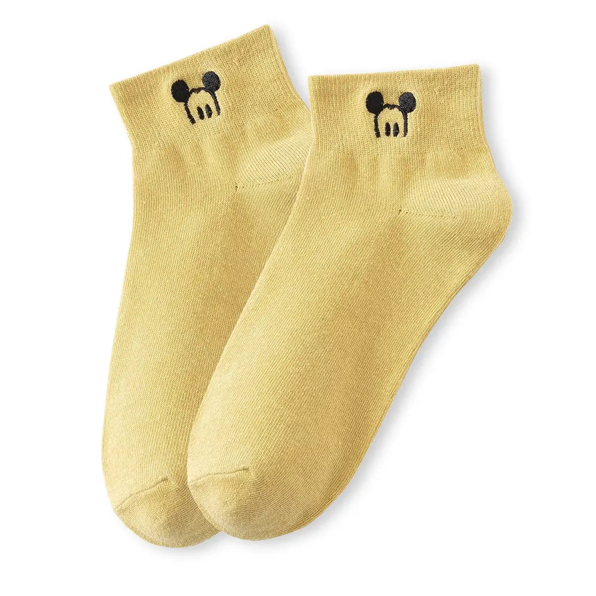 Chaussettes jaune en coton à motif oreille de Mickey pour adultes | Chaussettes douces et confortables | Fabriquées à partir de matériaux de haute qualité | Un cadeau parfait pour les hommes et les femmes de tous âges