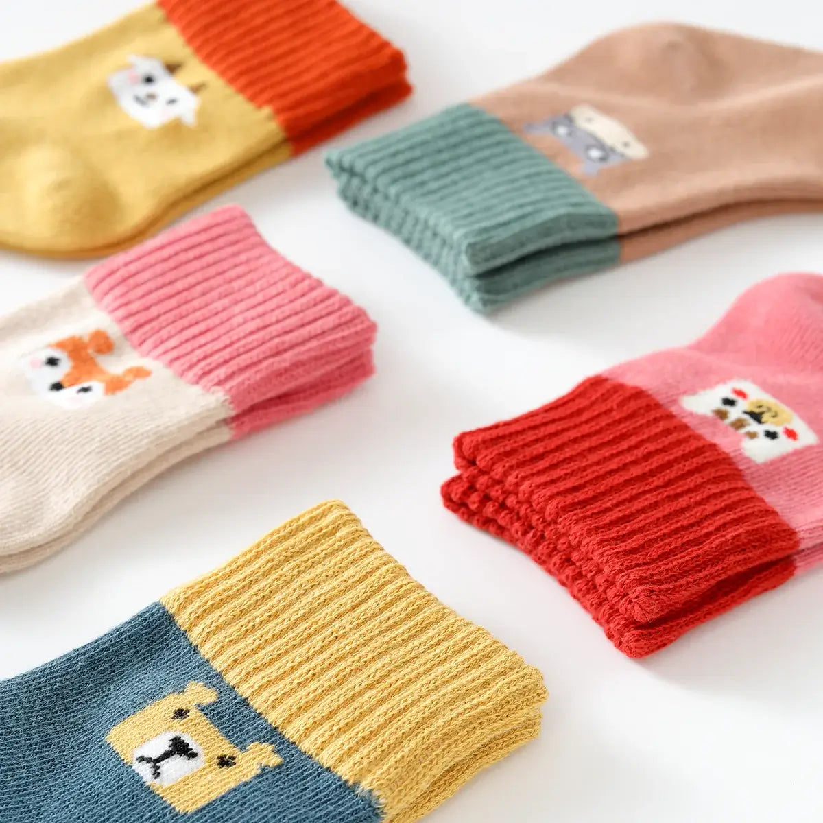 5 Paires Enfants Nouvel An Chinois Chaussettes Rouge Lucky Bunny