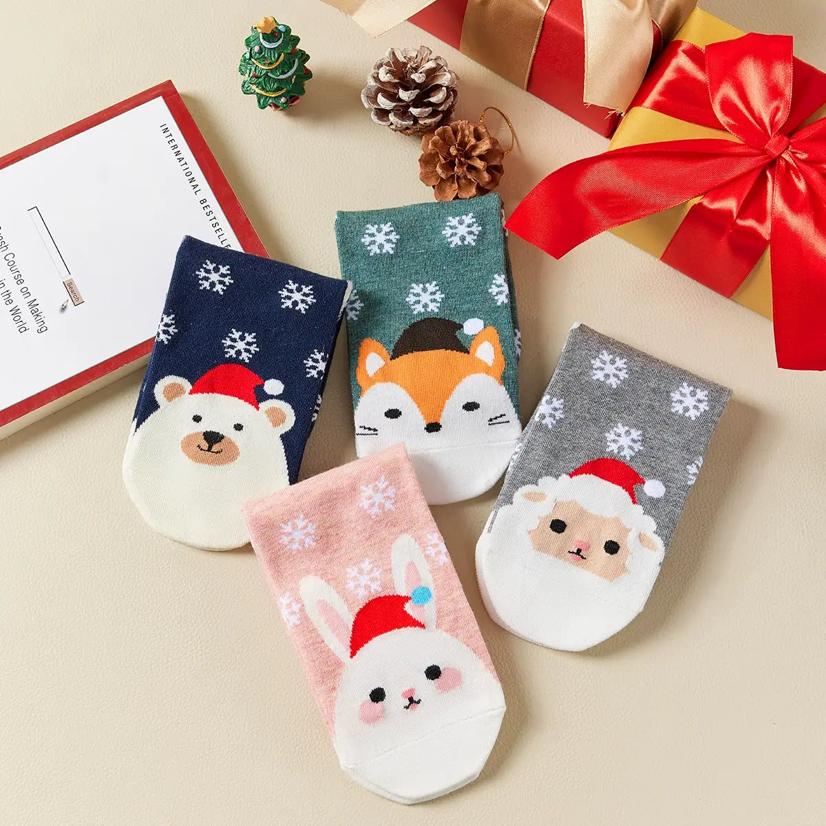Paire de chaussettes de Noël publicitaire Molbik 