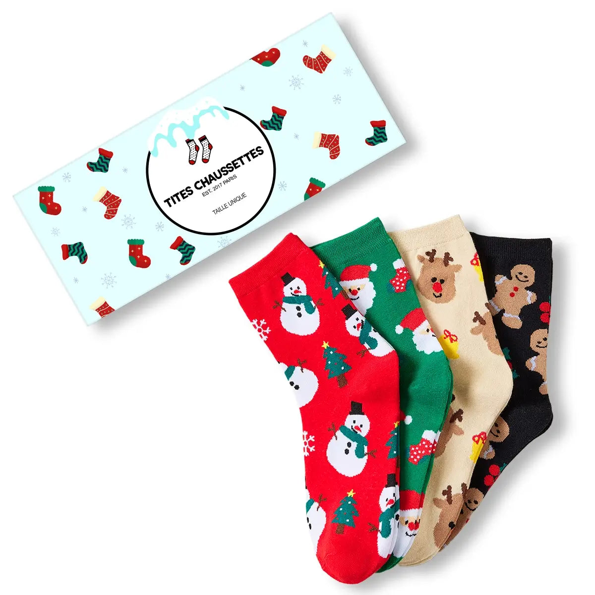 Lot de 4 grandes chaussettes de Chaussettes de Noël à remplir, chaussettes de Noël Lot de 4 grandes chaussettes de Chaussettes de Noël à remplir, chaussettes de Noël