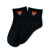 Chaussettes noires adultes en coton avec des cœurs arc-en-ciel | Chaussettes douces et respirantes | Un excellent choix pour les adultes qui aiment les cœurs et l'arc-en-ciel |