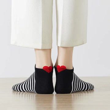 Chaussettes Basses Coup de Coeur à Rayures