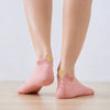 Chaussettes rose en coton à languette cœur doré pour femme 