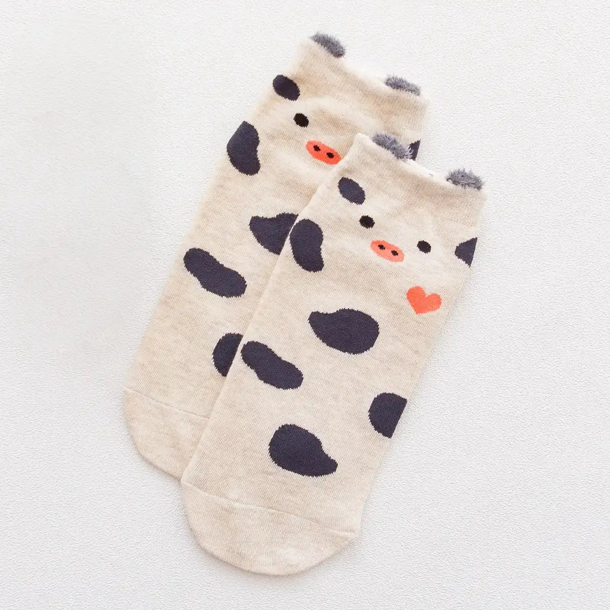 Chaussettes animaux oreilles en relief 