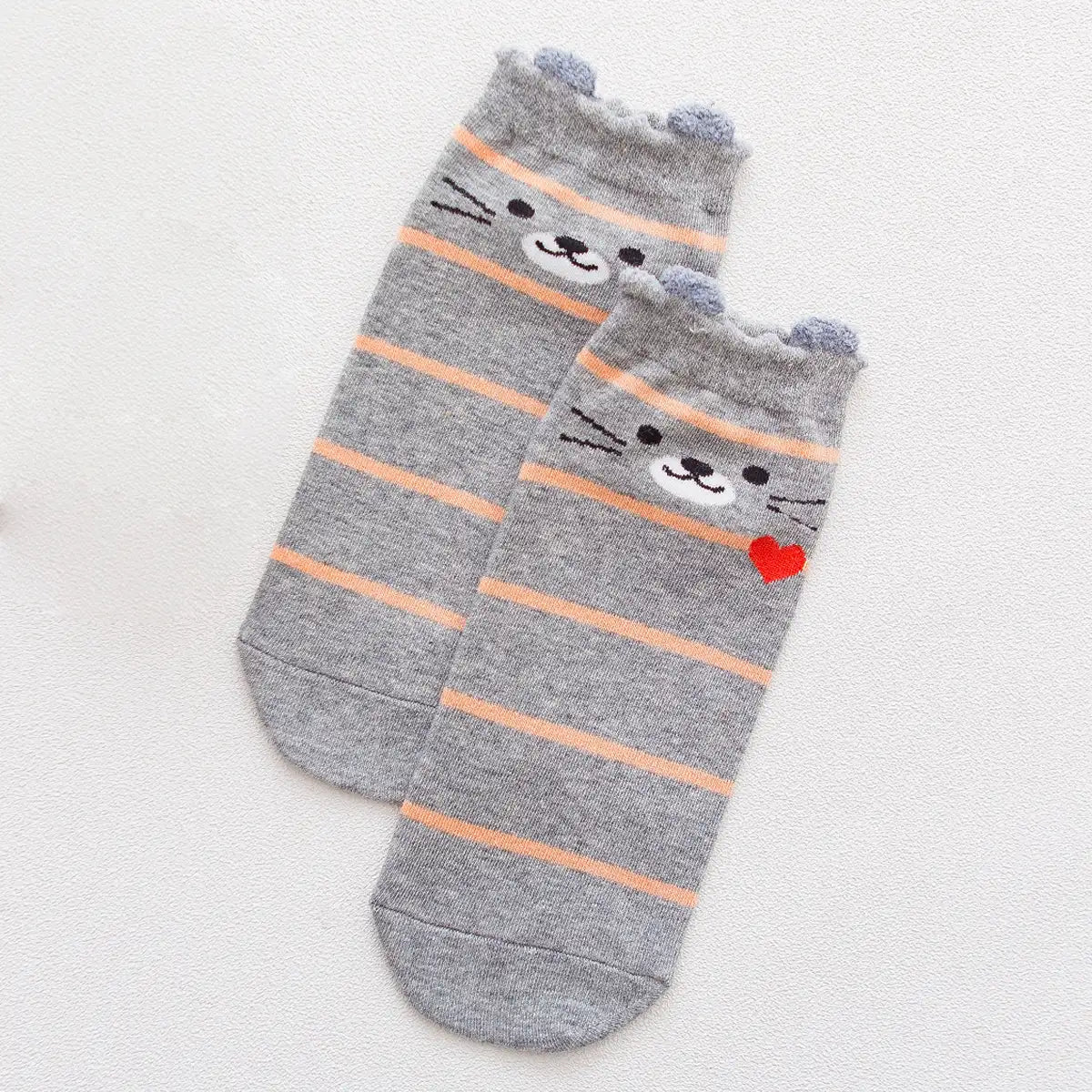 Chaussettes animaux oreilles en relief 