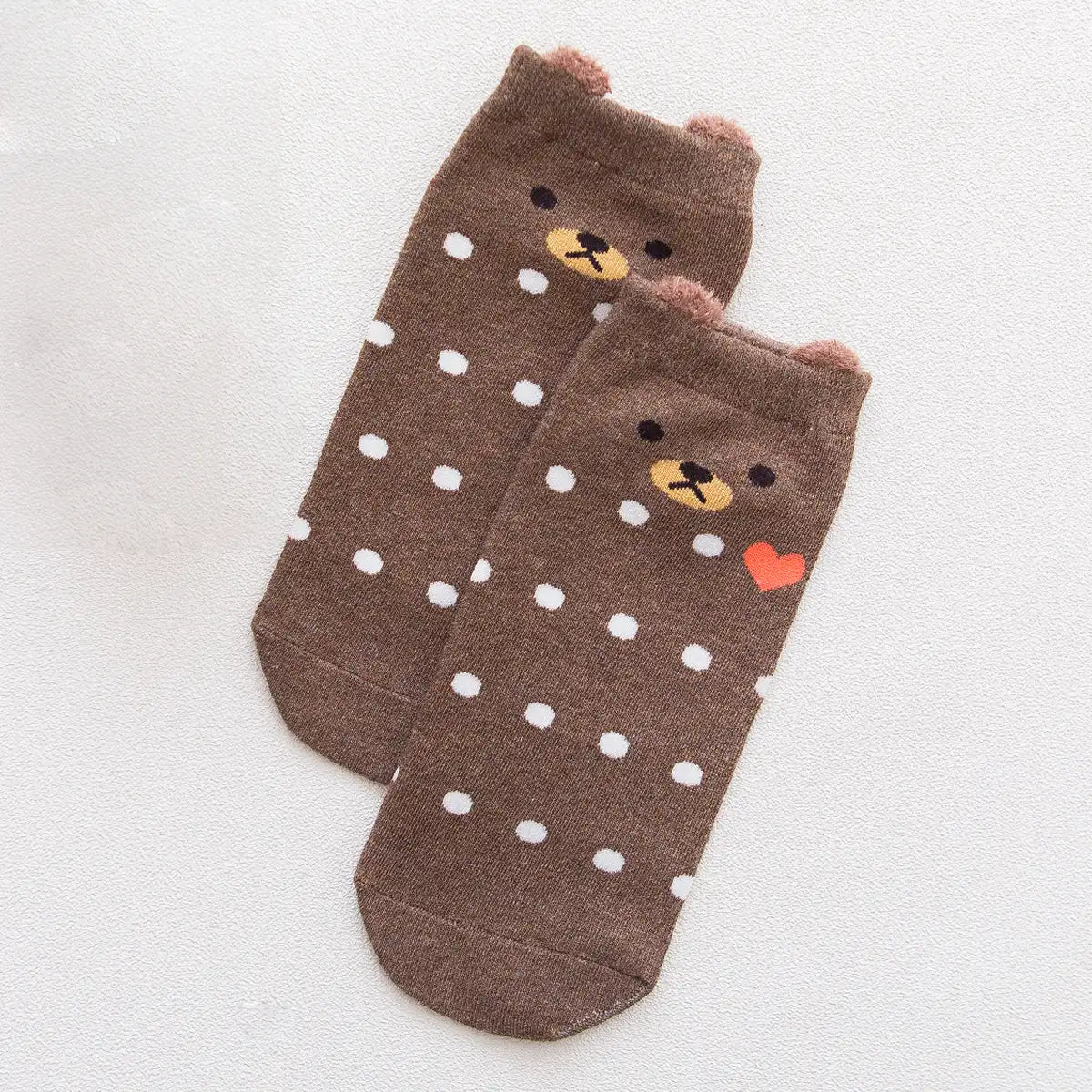 Chaussettes animaux oreilles en relief 