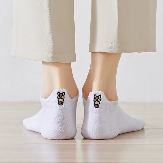 Chaussettes en coton à languette cheval pour femme | Chaussettes confortables et élégantes | Idéales pour le quotidien ou les occasions spéciales | Disponibles en plusieurs couleurs et tailles