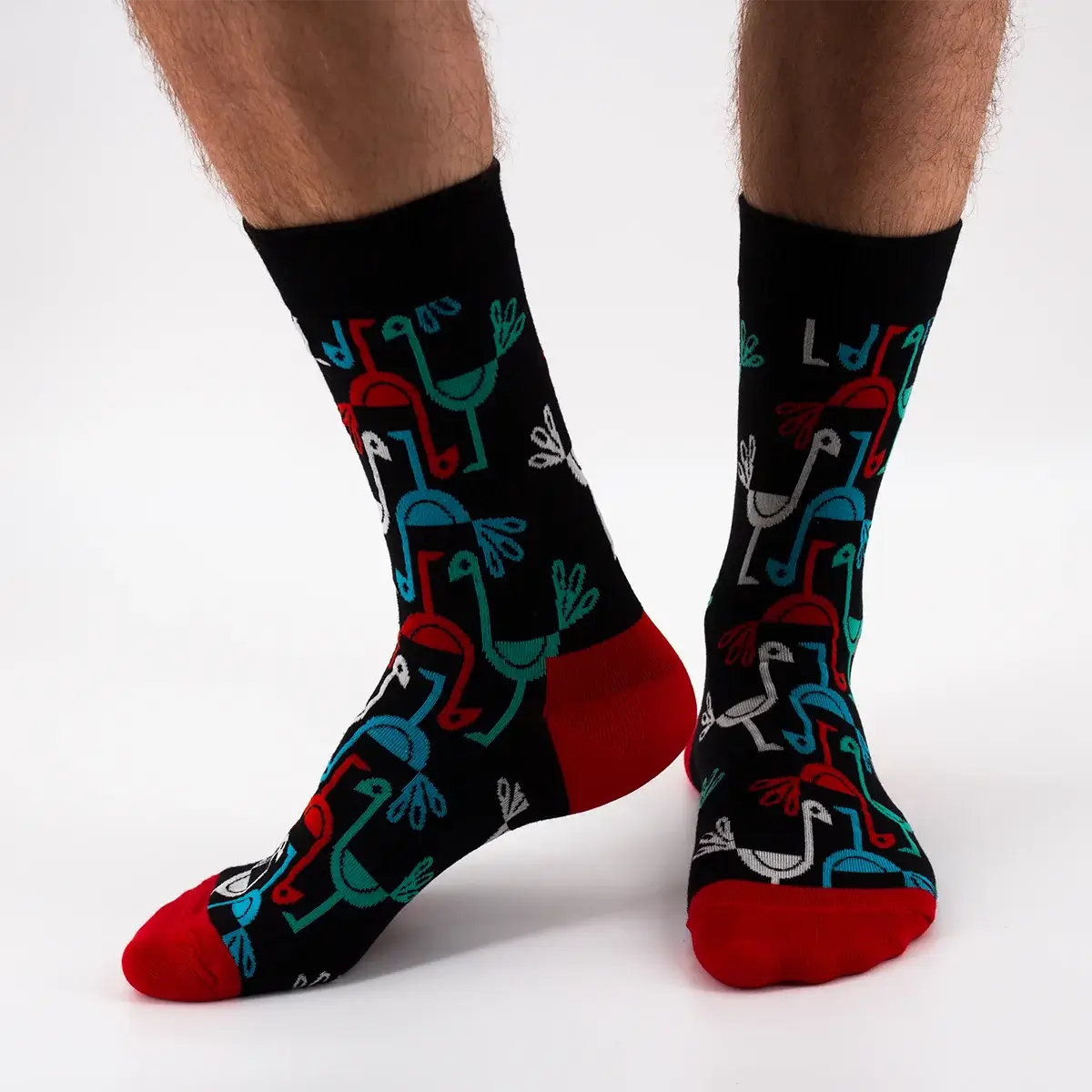 Chaussettes hautes en coton à motif Flamant Rose pour homme et femme | Chaussettes douces et respirantes | Un cadeau parfait pour les hommes et les femmes de tous âges | Disponibles à un prix abordable.