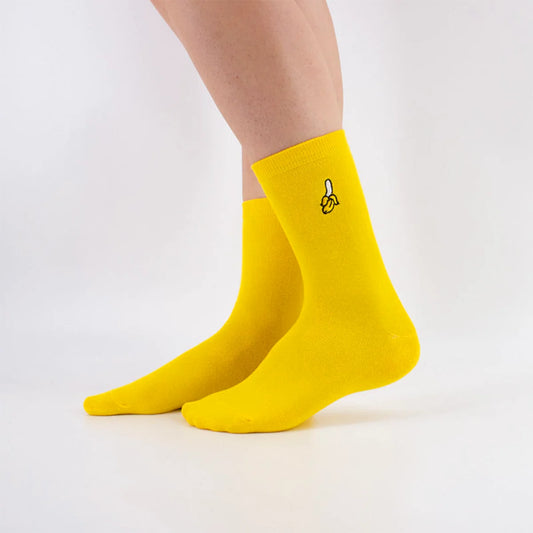 Chaussettes en coton à motif banane pour adultes | Chaussettes douces et confortables | Disponibles en différentes couleurs et motifs | Un cadeau idéal 