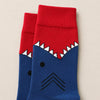 Chaussettes hautes pour homme. Motif mâchoire de crocodile ou de requin. 