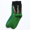 Chaussettes hautes pour homme. Motif mâchoire de crocodile ou de requin. 